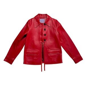 Alexa Chung Heart patterned leather jacket